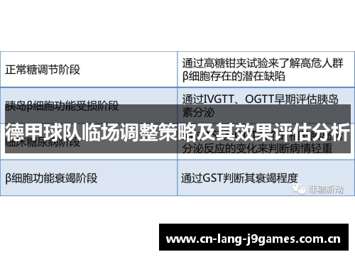 德甲球队临场调整策略及其效果评估分析