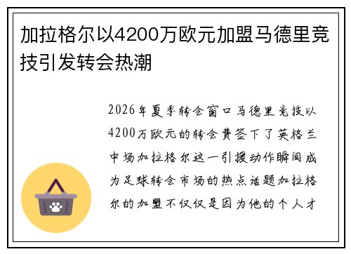加拉格尔以4200万欧元加盟马德里竞技引发转会热潮